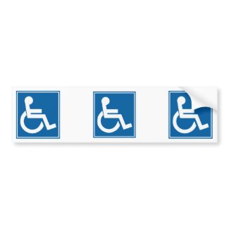 Handicap Sign Bumper Sticker