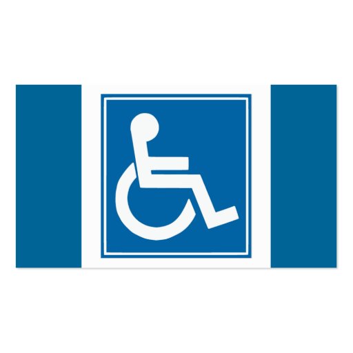 Handicap Sign Business Card (back side)