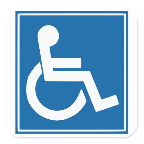 Handicap Sign sticker