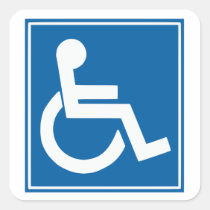 Handicap Sign Stickers stickers