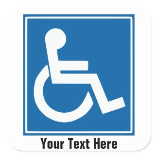 Handicap Sign Stickers/Labels