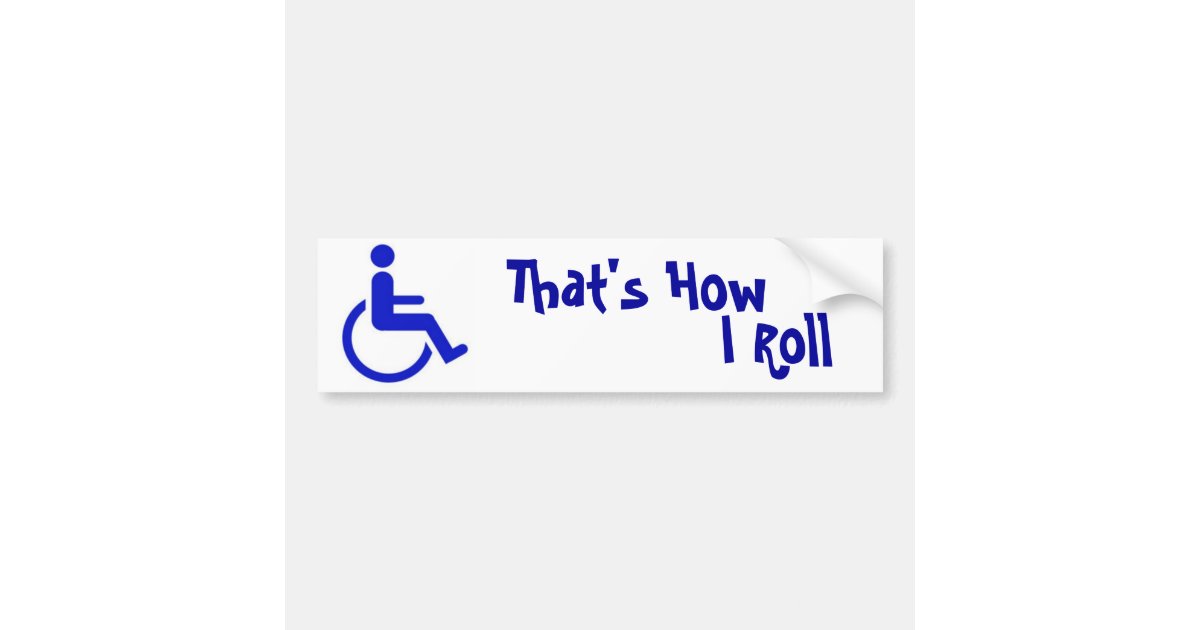 Handicapped Bumper Sticker Zazzle