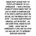 Handicapped people aren't stupiid t-shirts by powerchairchick Handicapped people aren't stupiid t-shirts
