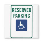 Handicapped Reserved Parking Highway Sign Refrigerator Magnets
