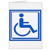 Handicapped Stylish Symbol Blue Cards