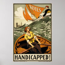 Handicapped Vintage Suffrage Propaganda Print