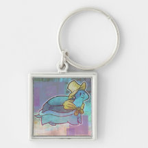 Handkerchief Turtle Grunge Keychain