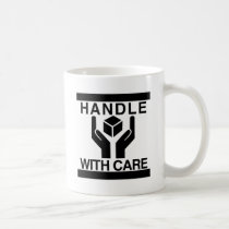 Handle With Care Basic Black Logo mugs
