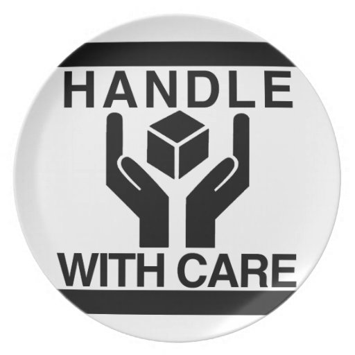 Handle With Care Basic Black Logo Plate
