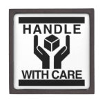 Handle With Care Basic Black Logo Premium Trinket Box