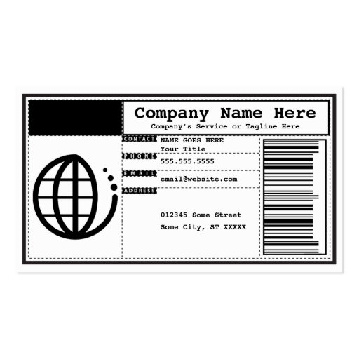 handle with care business card (back side)