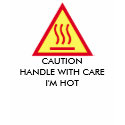  HANDLE WITH CARE I'M HOT t-shirts