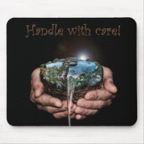 Handle with care mousepad by Junglegeorge Handle with care mousepad