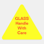 Handle With Care Triangle Stickers