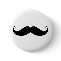 Handlebar Moustache Pinback Button