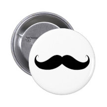 Handlebar Moustache / Mustache Pinback Button