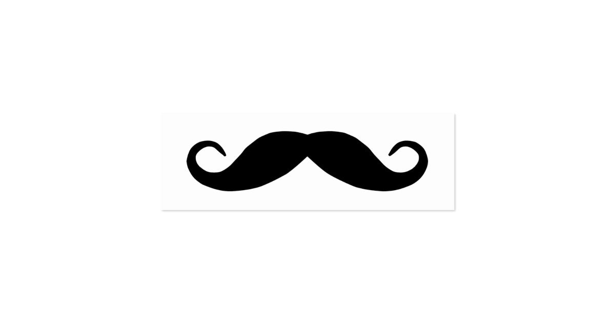 Handlebar Mustache Business Card Zazzle