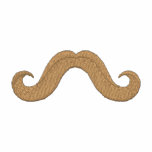 Handlebar Mustache Embroidered Polo Shirt