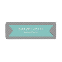 Handmade Gift Tag Labels on Grey Stripes