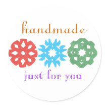 "Handmade" holiday gift label stickers by KarateKatGraphics "Handmade" holiday gift label stickers