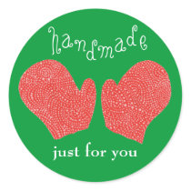 "Handmade Just for You" holiday sticker