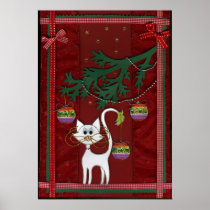 Handmade Kitty Jingle Christmas Posters