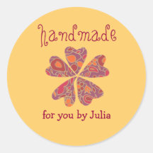 "Handmade" label Stickers