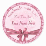 Handmade with Love Personalized Seals, Stickers stickers