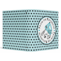 Handmixer Polka Dot Recipe Binder- blue