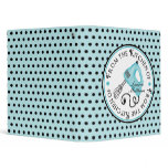 Handmixer Polka Dot Recipe Binder- blue