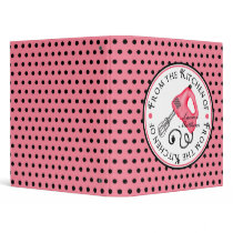 Handmixer Polka Dot Recipe Binder- Pink
