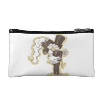 Handpainted Bride and Groom Cartoon Gets Married bagettes bags