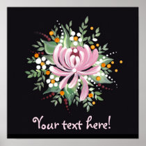Handpainted Chrysanthemum Poster