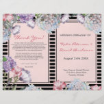 Handpainted water color hydrangea wedding flyer