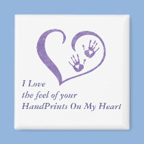 HandPrint On My Heart Magnet magnets