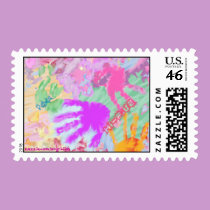 Handprints2 Postage Stamp by SugrBliss Handprints2 Postage Stamp