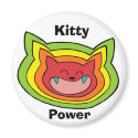Handrawn Kitty Power Magnet by MadHoppinKitty Handrawn Kitty Power Magnet