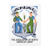 "Hands Across America"--Workers Unite for ANAL! postcards by Laborers "Hands Across America"--Workers Unite for ANAL! postcards