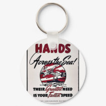 Hands Across The Sea! keychains