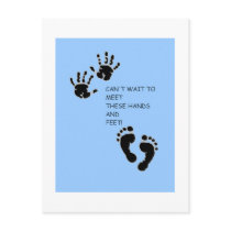 Hands and Feet Blue Postcard