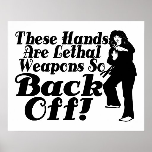 Hands Are Lethal Weapons Female Martial Artist Poster Zazzle