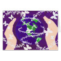 Hands around the World card