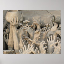 Hands at Wat Rong Khun Posters