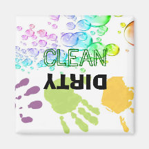 Hands-Bubbles Dirty Clean Dishwasher Magnet