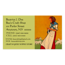HANDS BUSY NEEDLEWORK KNIT CROCHET BUSINESS CARD