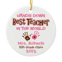 Hands Down Best Teacher ornaments