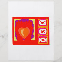Hands heart envelopes valentines design custom flyer