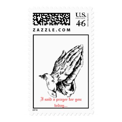 hands, I said a prayer for you today... Postage Stamps by CarlaBramlett