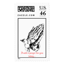 hands, I said a prayer for you today... Postage Stamps