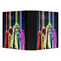 Hands in the air with rings -Color Vinyl Binder